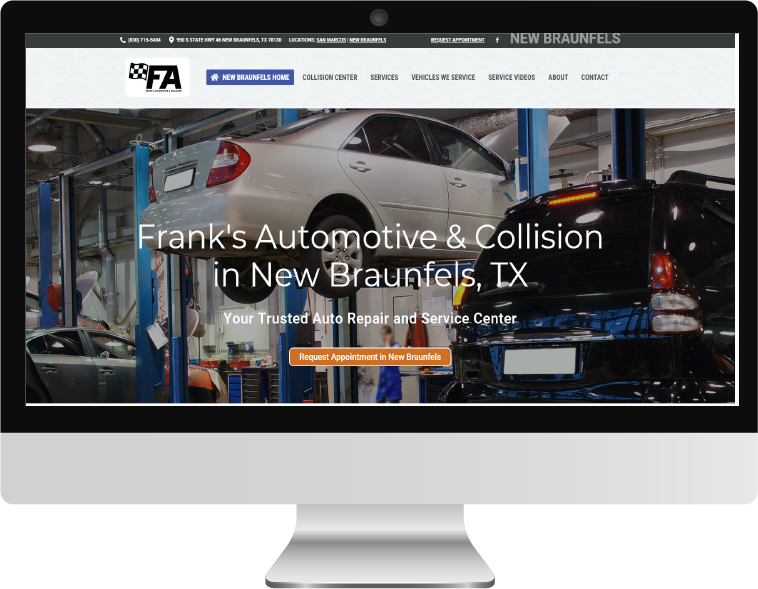 frank-web-size Custom DS.X website main page.