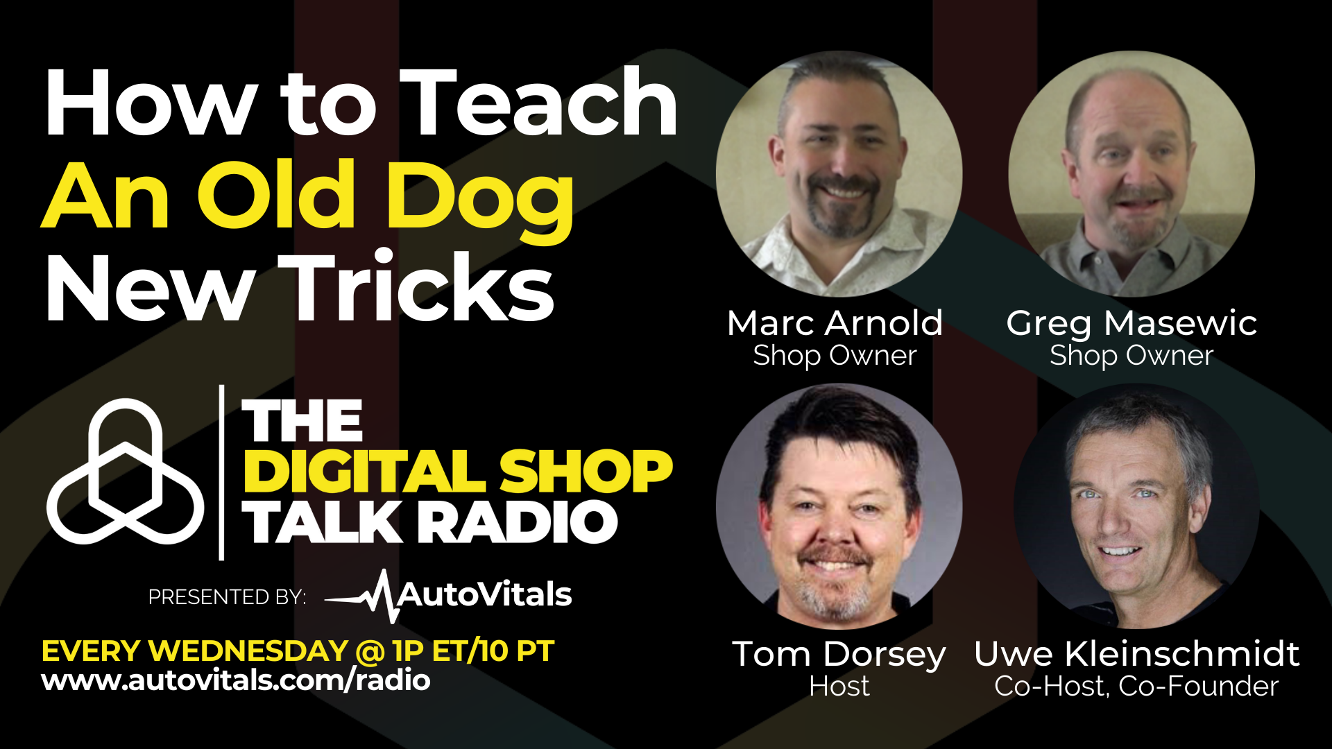 Ep. 79 - How to Teach an Old Dog New Tricks Promotional Graphic Digital Shop Talk Radio Episode 79.