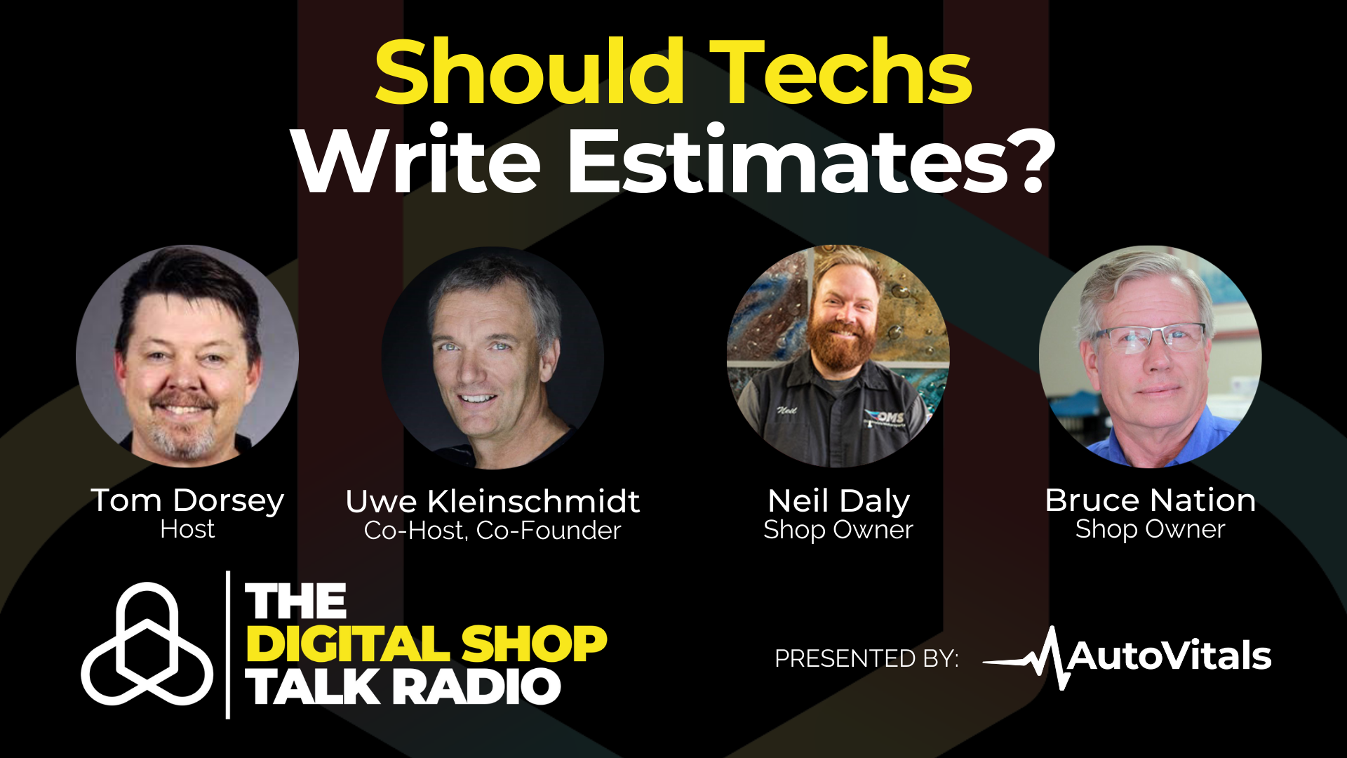 Ep. 87_techs estimates (1) Promotional Graphic Digital Shop Talk Radio Episode 87.